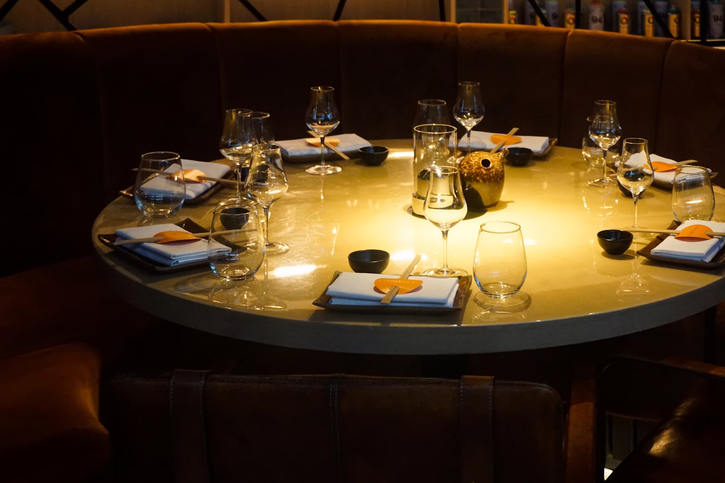 Luxury dining tablescape with elevated neutral styling